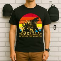 Dadzilla Father Of The Monsters Retro Vintage T-Shirt