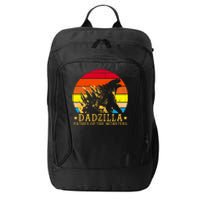 Dadzilla Father Of The Monsters Retro Vintage City Backpack