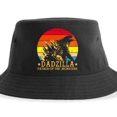 Dadzilla Father Of The Monsters Retro Vintage Sustainable Bucket Hat