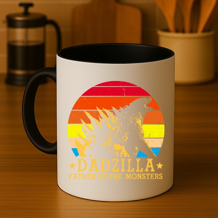 Dadzilla Father Of The Monsters Retro Vintage Mug