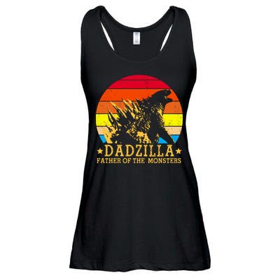 Dadzilla Father Of The Monsters Retro Vintage Ladies Essential Flowy Tank