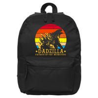 Dadzilla Father Of The Monsters Retro Vintage 16 in Basic Backpack