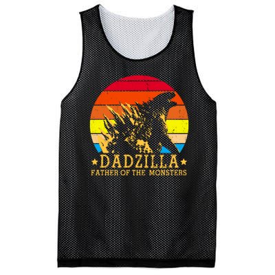 Dadzilla Father Of The Monsters Retro Vintage Mesh Reversible Basketball Jersey Tank