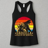 Dadzilla Father Of The Monsters Retro Vintage Womens Tank Top