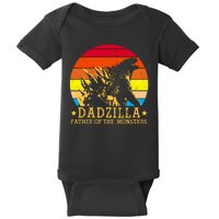 Dadzilla Father Of The Monsters Retro Vintage Baby Bodysuit