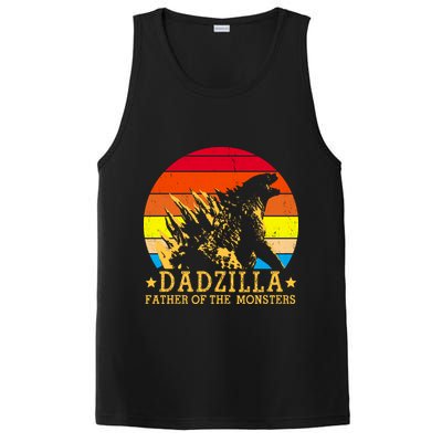 Dadzilla Father Of The Monsters Retro Vintage PosiCharge Competitor Tank