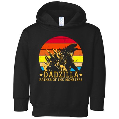 Dadzilla Father Of The Monsters Retro Vintage Toddler Hoodie