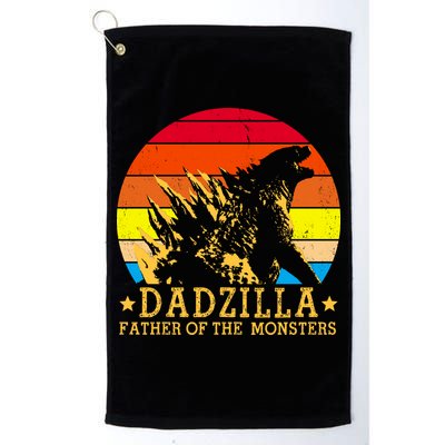 Dadzilla Father Of The Monsters Retro Vintage Golf Towel