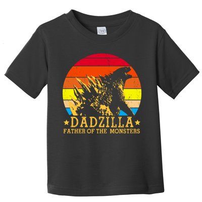 Dadzilla Father Of The Monsters Retro Vintage Toddler T-Shirt