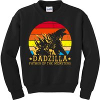 Dadzilla Father Of The Monsters Retro Vintage Kids Sweatshirt