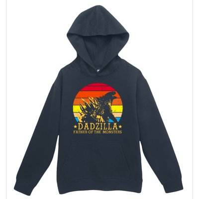 Dadzilla Father Of The Monsters Retro Vintage Urban Pullover Hoodie