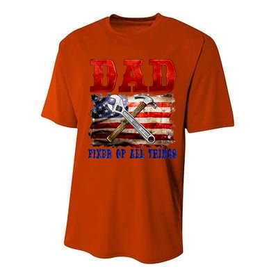 Dad Fixer Of All Things Funny Father Day Performance Sprint T-Shirt