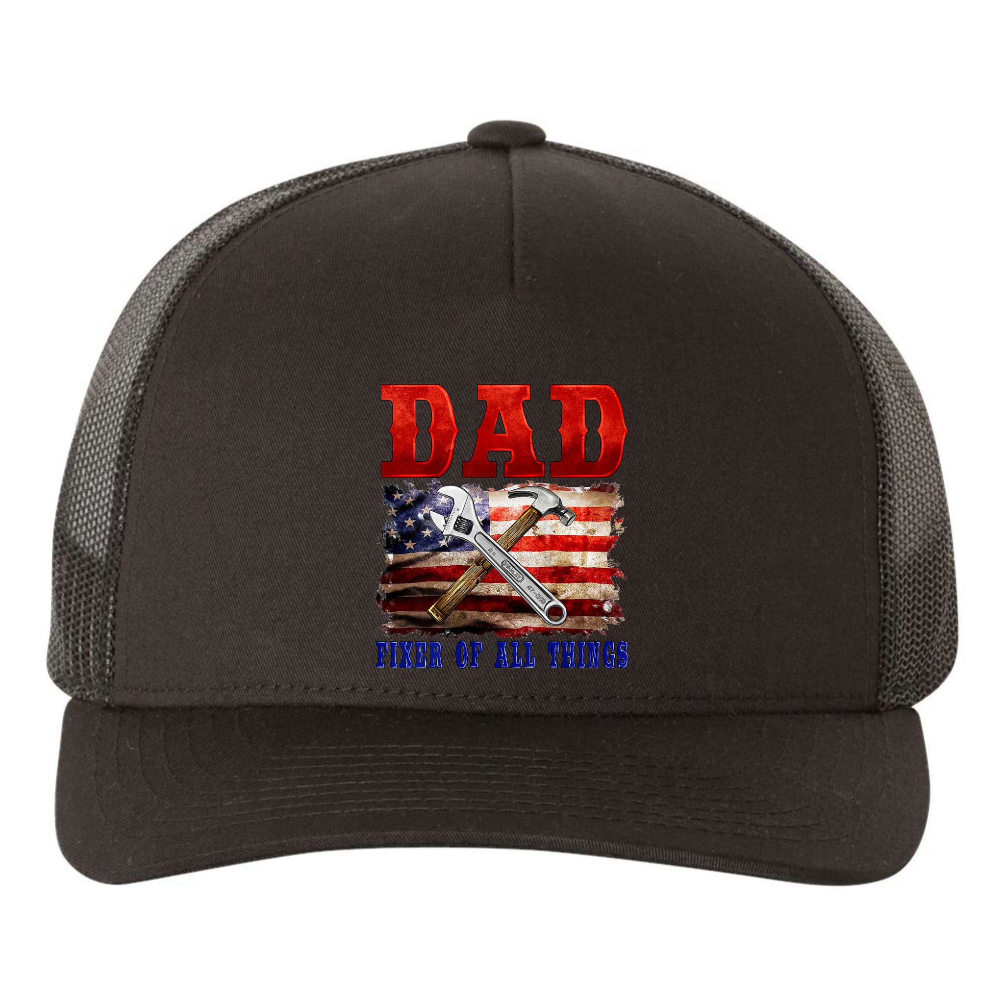 Dad Fixer Of All Things Funny Father Day Yupoong Adult 5-Panel Trucker Hat