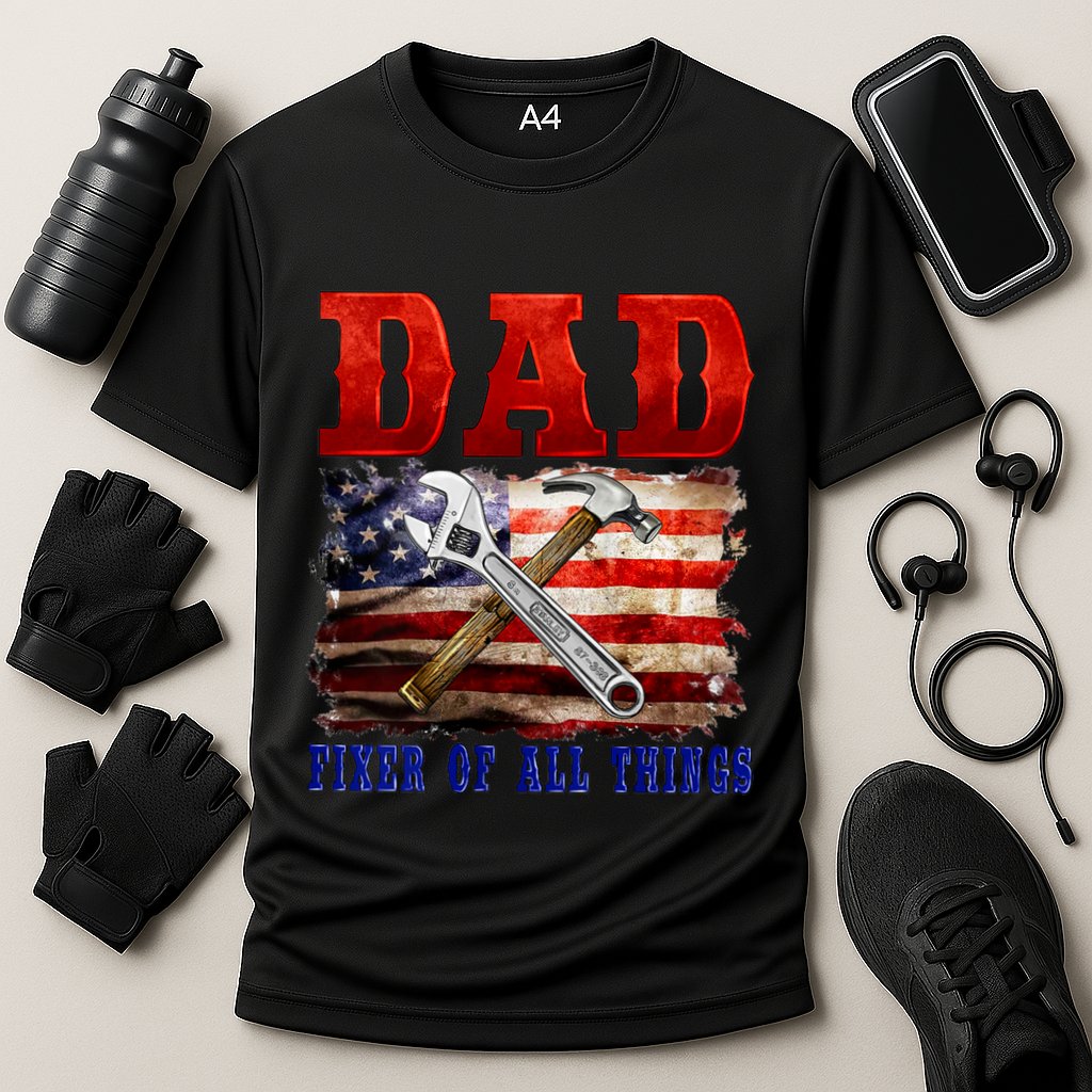 Dad Fixer Of All Things Funny Father Day Performance Shirt