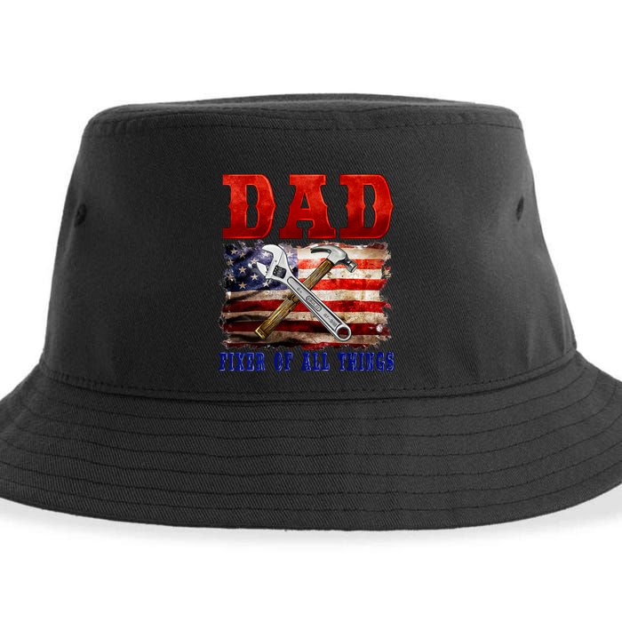 Dad Fixer Of All Things Funny Father Day Sustainable Bucket Hat