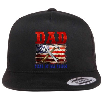 Dad Fixer Of All Things Funny Father Day Flatbill Hat
