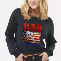 Dad Fixer Of All Things Funny Father Day Cropped Pullover Crew