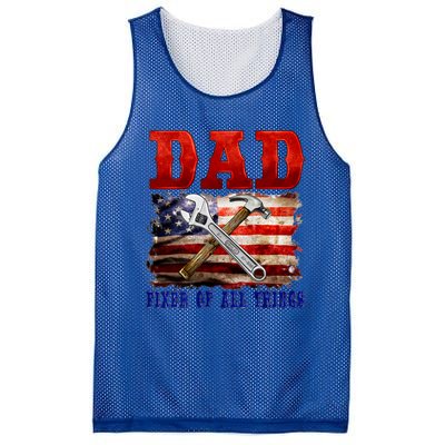 Dad Fixer Of All Things Funny Father Day Mesh Reversible Basketball Jersey Tank