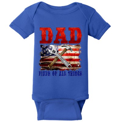 Dad Fixer Of All Things Funny Father Day Baby Bodysuit