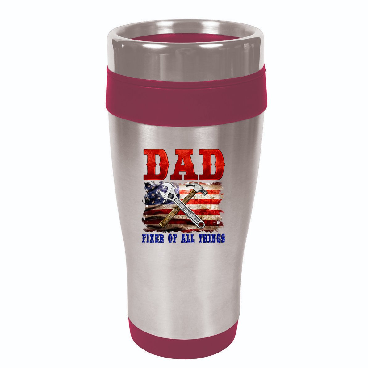 Dad Fixer Of All Things Funny Father Day 16oz Travel Tumbler