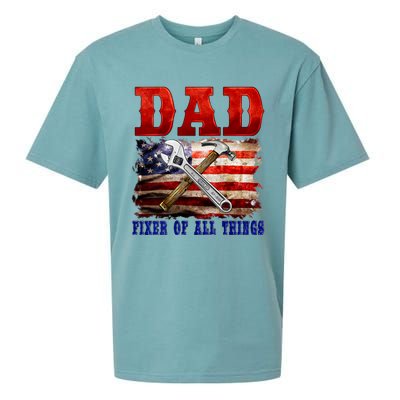 Dad Fixer Of All Things Funny Father Day Sueded Cloud Jersey T-Shirt