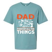 Dad Fixer Of All The Things Handyman Dads Dad Fixer Sueded Cloud Jersey T-Shirt
