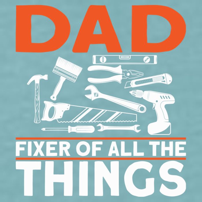 Dad Fixer Of All The Things Handyman Dads Dad Fixer Sueded Cloud Jersey T-Shirt