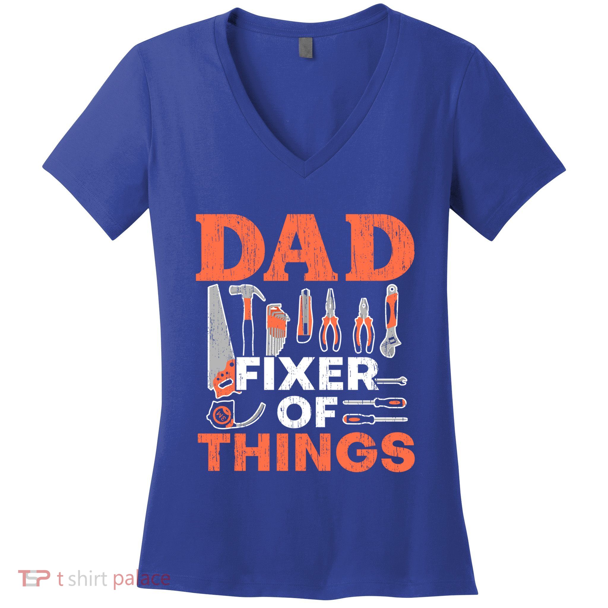 Dad Fixer Of Things Artisan Crafts Repair Fathers Day Gift Women's V-Neck T-Shirt