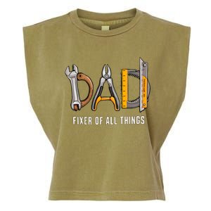 Dad Fixer Of All Things Dad Life Family Garment-Dyed Women's Muscle Tee