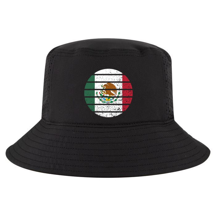 Distressed Flag Of Mexico Circle Cool Comfort Performance Bucket Hat