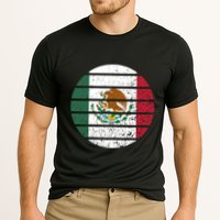 Distressed Flag Of Mexico Circle Cooling Performance Crew T-Shirt