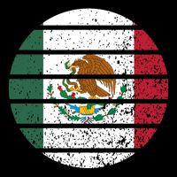 Distressed Flag Of Mexico Circle Cooling Performance Crew T-Shirt