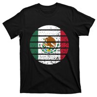 Distressed Flag Of Mexico Circle T-Shirt