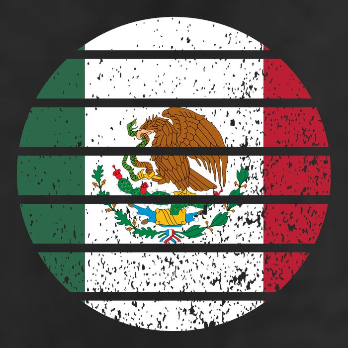 Distressed Flag Of Mexico Circle Adult Drive Performance Visor