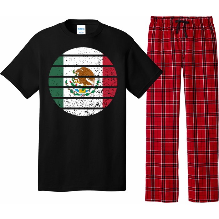 Distressed Flag Of Mexico Circle Pajama Set