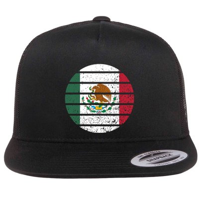 Distressed Flag Of Mexico Circle Flatbill Hat