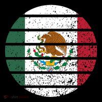 Distressed Flag Of Mexico Circle Baby Bodysuit