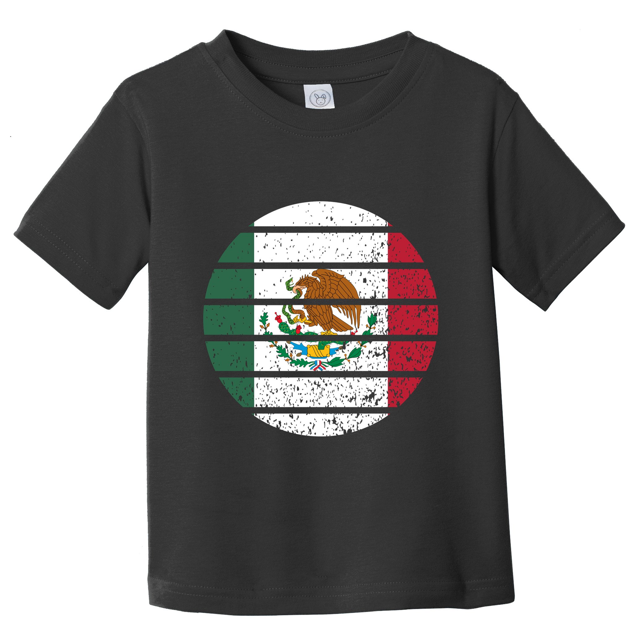 Distressed Flag Of Mexico Circle Toddler T-Shirt