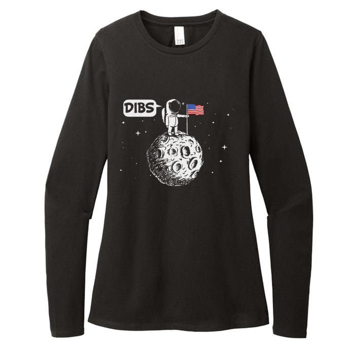 Dibs Flag On Moon Astronaut Space Womens CVC Long Sleeve Shirt