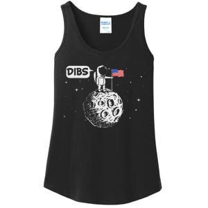 Dibs Flag On Moon Astronaut Space Ladies Essential Tank