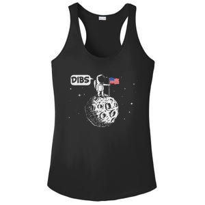 Dibs Flag On Moon Astronaut Space Ladies PosiCharge Competitor Racerback Tank