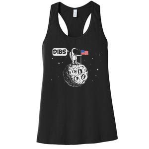 Dibs Flag On Moon Astronaut Space Women's Racerback Tank