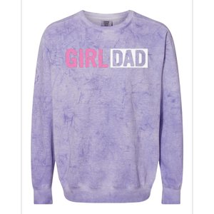 Dad Father Of Proud New Dad Fathers Day Colorblast Crewneck Sweatshirt