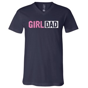 Dad Father Of Proud New Dad Fathers Day V-Neck T-Shirt