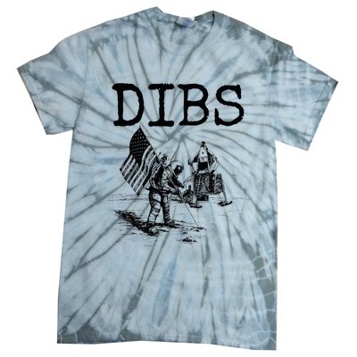 Dibs Flag On Moon Astronaut Funny Space Tie-Dye T-Shirt