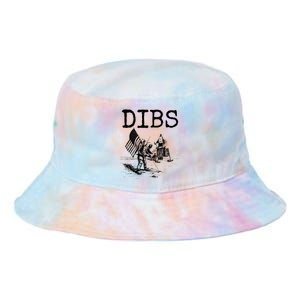 Dibs Flag On Moon Astronaut Funny Space Tie Dye Newport Bucket Hat