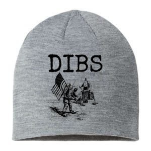 Dibs Flag On Moon Astronaut Funny Space Sustainable Beanie