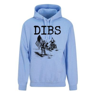 Dibs Flag On Moon Astronaut Funny Space Unisex Surf Hoodie