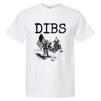 Dibs Flag On Moon Astronaut Funny Space Garment-Dyed Heavyweight T-Shirt