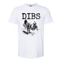 Dibs Flag On Moon Astronaut Funny Space Softstyle CVC T-Shirt